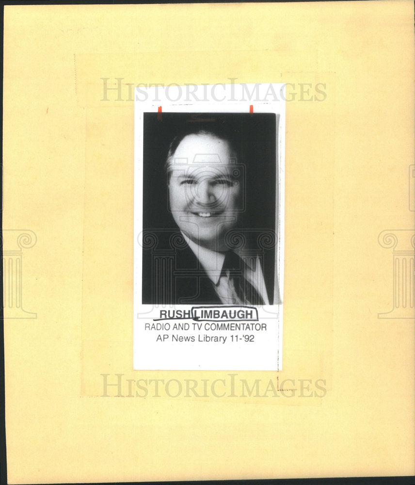 1994 Rush Hudson Limbaugh III radio TV commentator talk show host - Historic Images