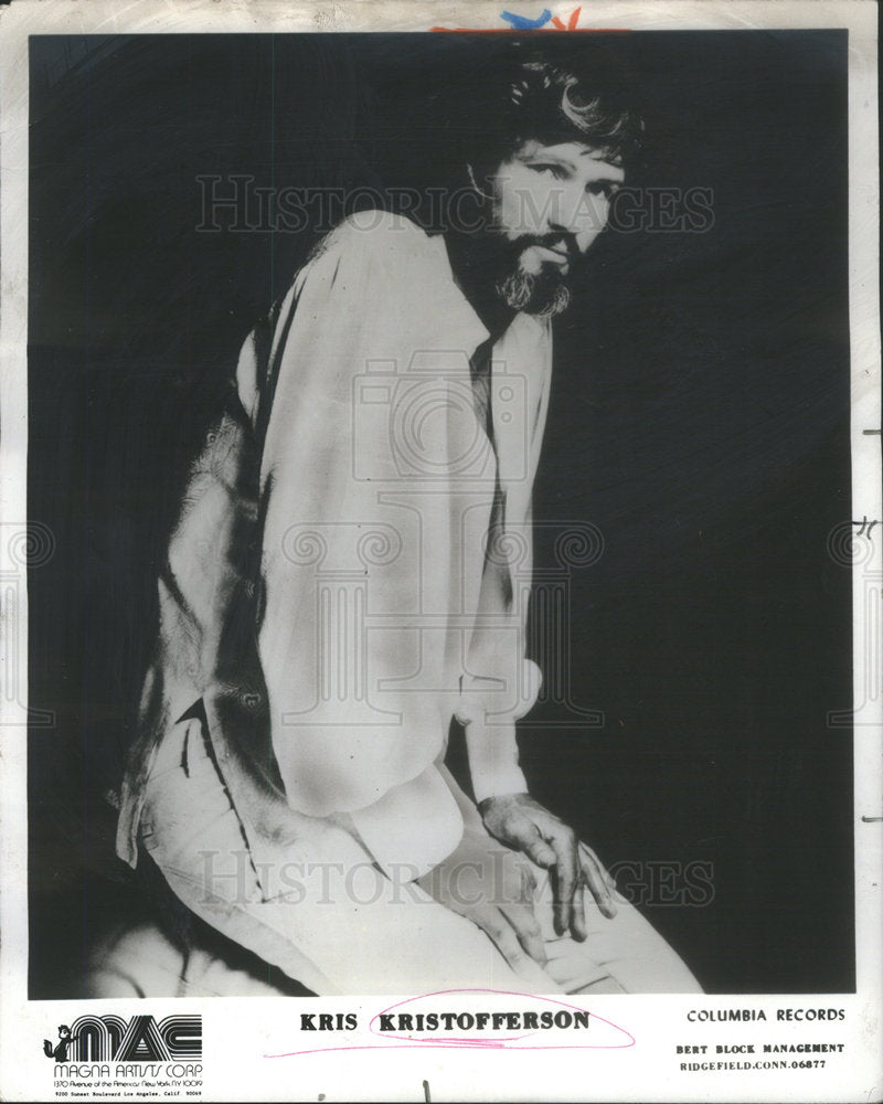 1977 Kris Kristofferson American musician Actor Writer Song Figure - Historic Images