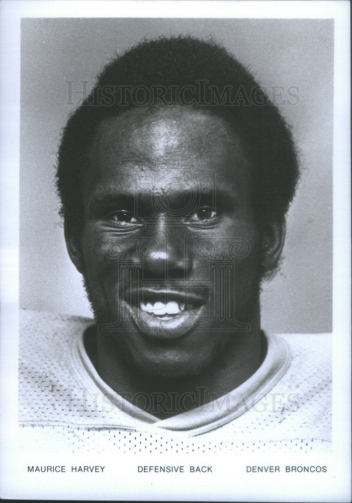 1981 Maurice Harvey Defensive Back Denver Broncos - Historic Images