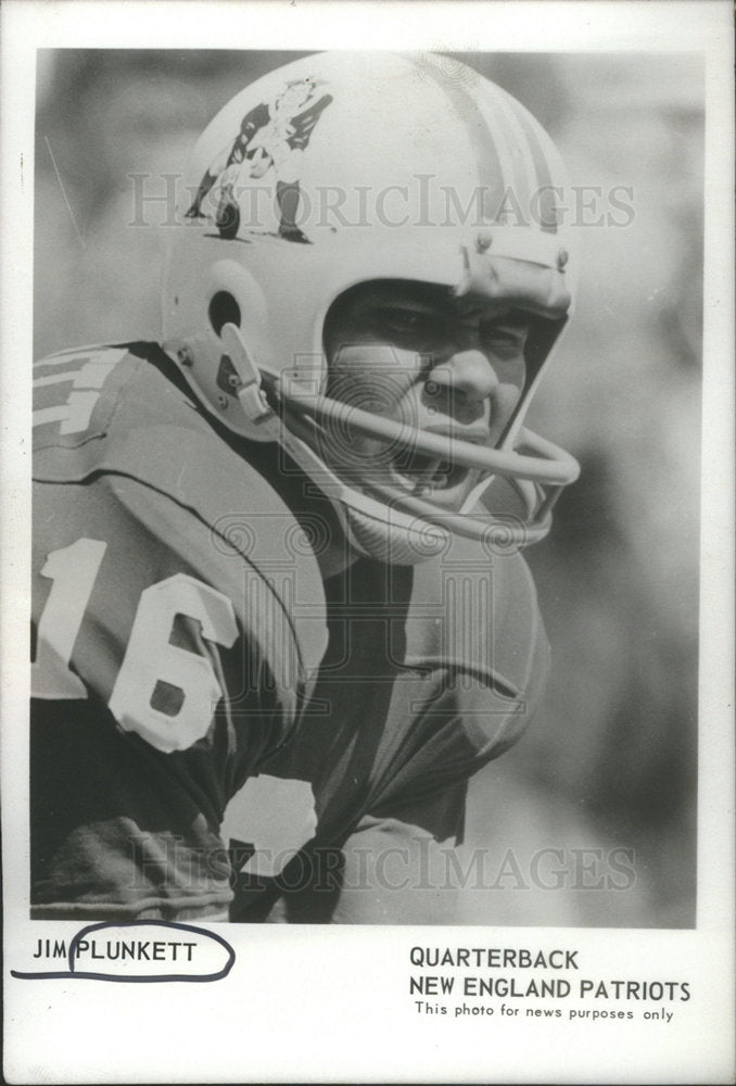 1973 Press Photo Jim Plunkett New England Patriots Football Player