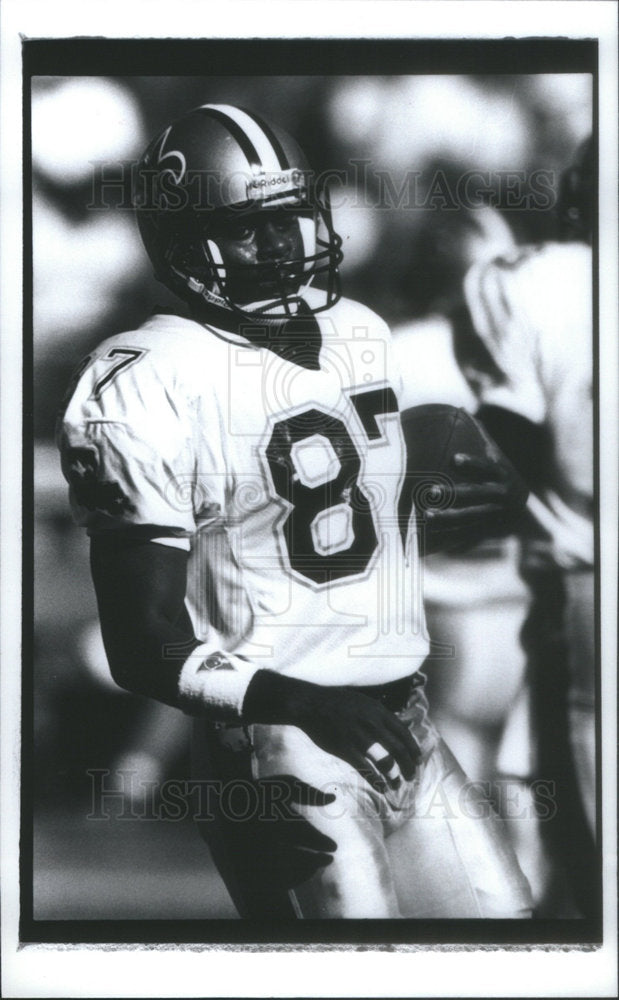 1990 Lonzell Ramon Hill American Football New Orleans Saint NFL Play - Historic Images