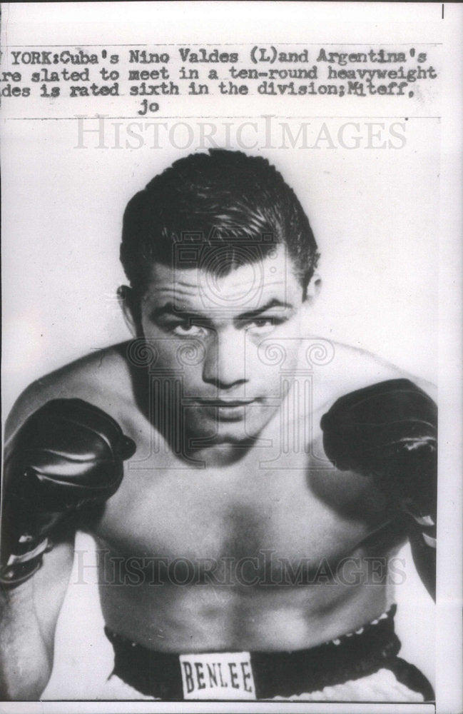 1958 New York Cuba Nino Valdes Argentina heavyweight Mitaff division - Historic Images