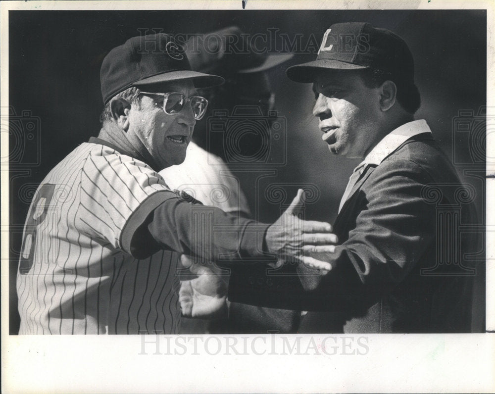 1984 Jim Frey Williams Lee Lacy defensive Johnny Ray Sandberg Jody - Historic Images