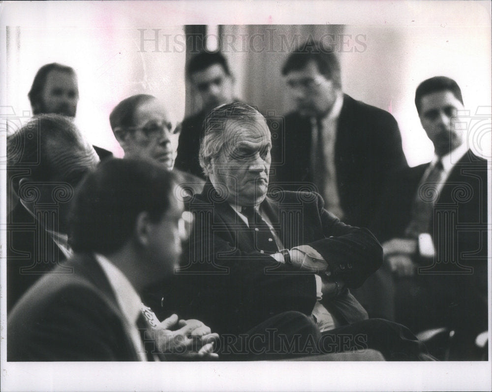 1991 James Mosley racing commission hearing Photographer Jim Davis - Historic Images