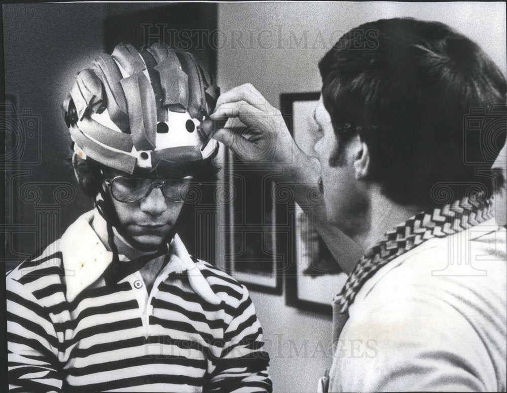 1978 Wayne Rasmussen Worked On Marc Forsythe&#39;s Old Helmet - Historic Images