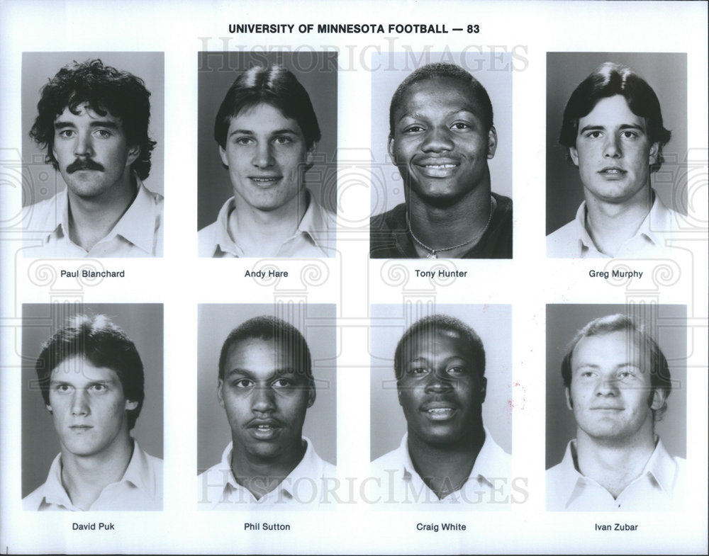 University Minnesota Football Team Paul Blanchard Andre Hare - Historic Images