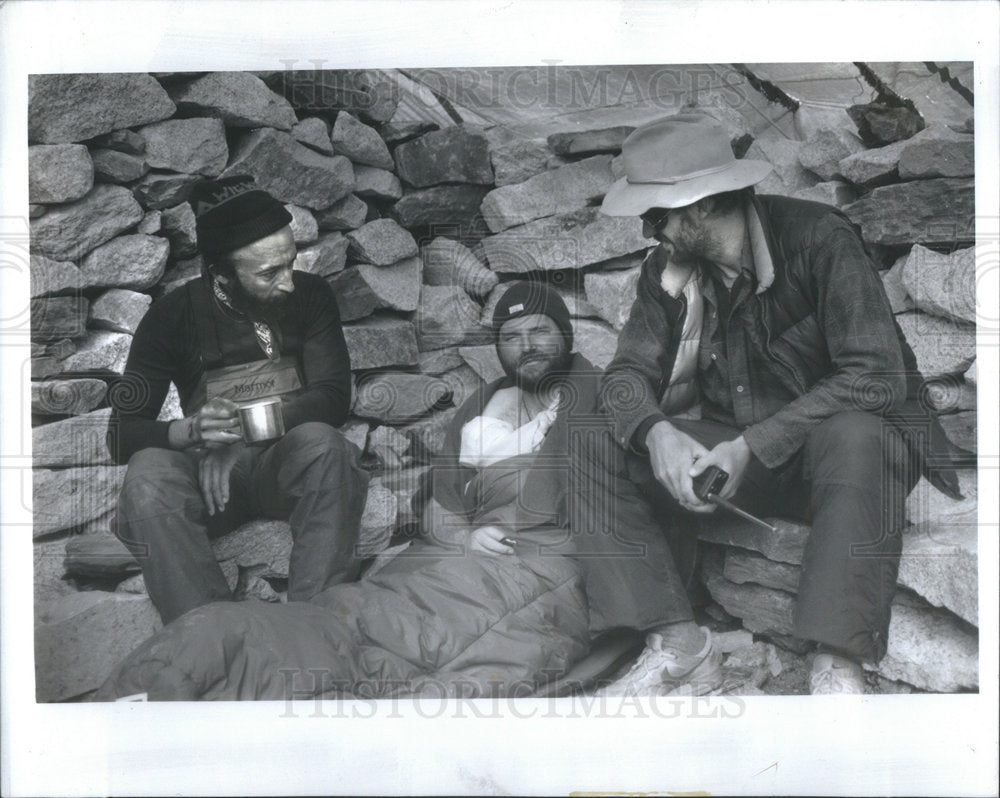 1988 Don Goodman Deputy Expedition Leader Rests After Close Call - Historic Images