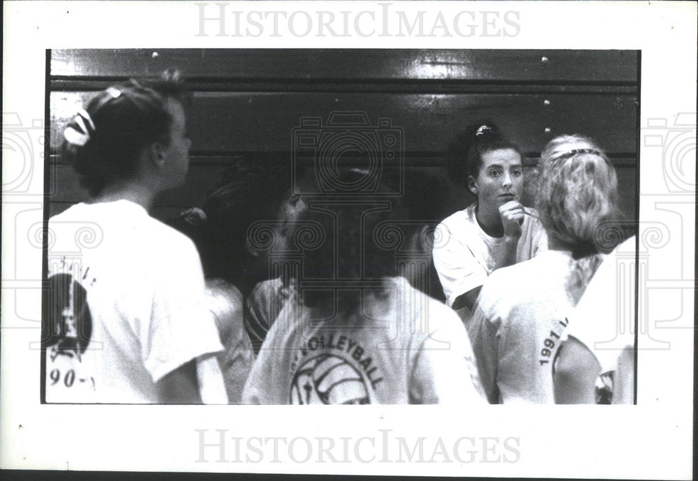 1991 Joanne Gilligan high school girls volleyball coach Blanchet - Historic Images