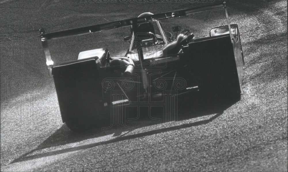 1980 Gove Sweeps Through Banked Turn  During Late Season Practice - Historic Images