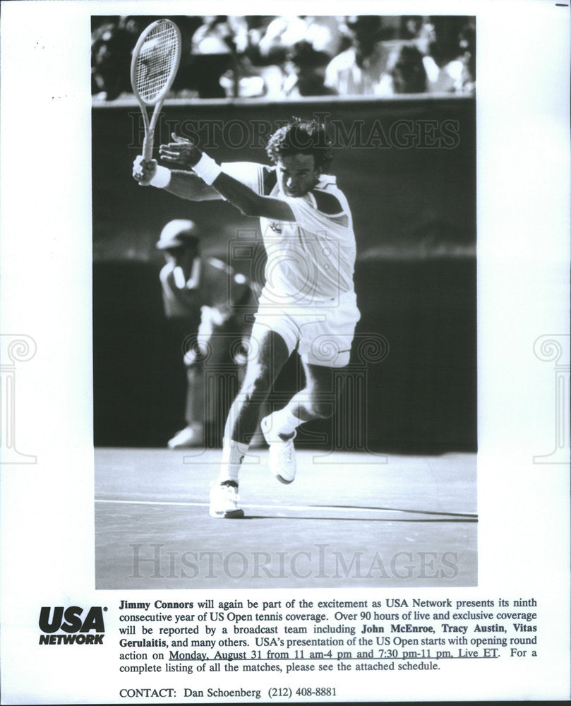 1992 Jimmy Connors US Open Tennis Coverage John McEnroe Tracy Austin - Historic Images