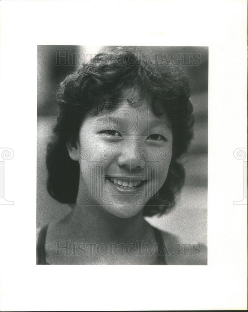 1984 SWIMMER KIM CHEN INTERLAKE HIGH BREASTSTROKE - Historic Images