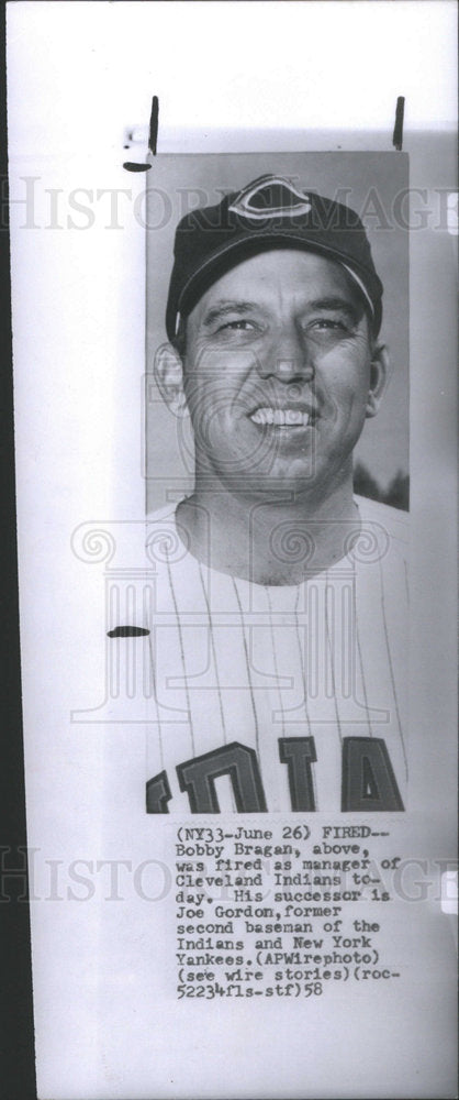 1958 Bobby Bragan Cleveland Indians - Historic Images