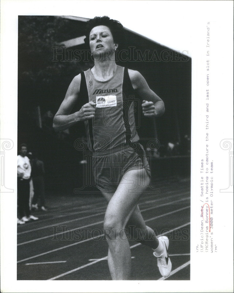 1993 Regina Bonney Race for 3rd &amp; Last Open Slot Ireland 3,000 meter - Historic Images