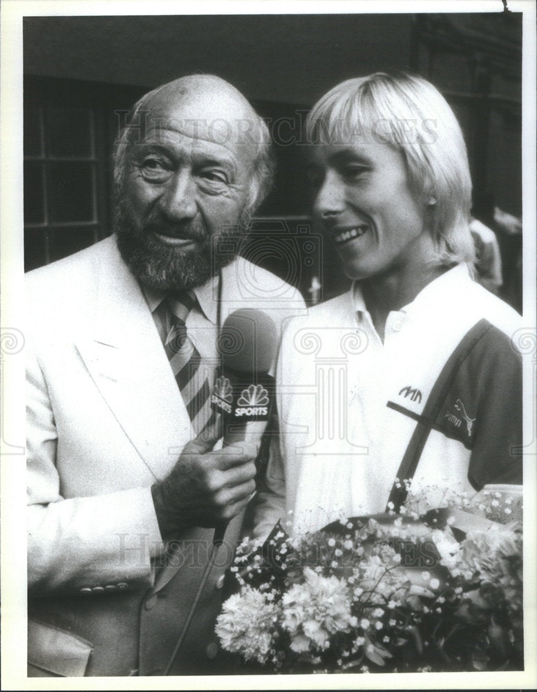 1987 NBC Analyst Collins Interviewing Wimbledon Palyer Navratilova - Historic Images