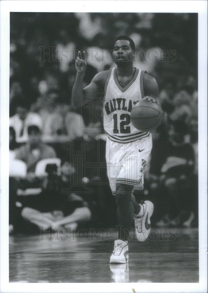 1995 University Maryland Basketball Player Stokes Dribbling Ball - Historic Images