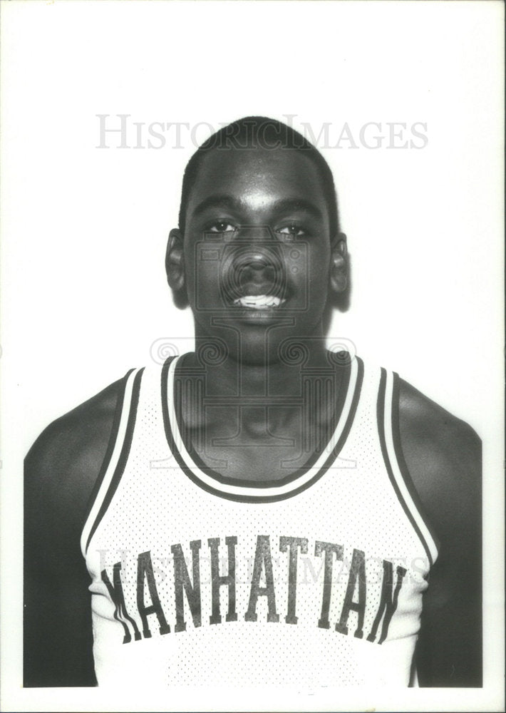 1990 Keith Bullock, Manhattan Basketball - Historic Images