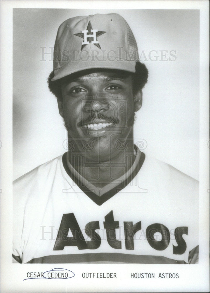 1979 Houston Astros Outfielder Cedeno Roster Portrait - Historic Images