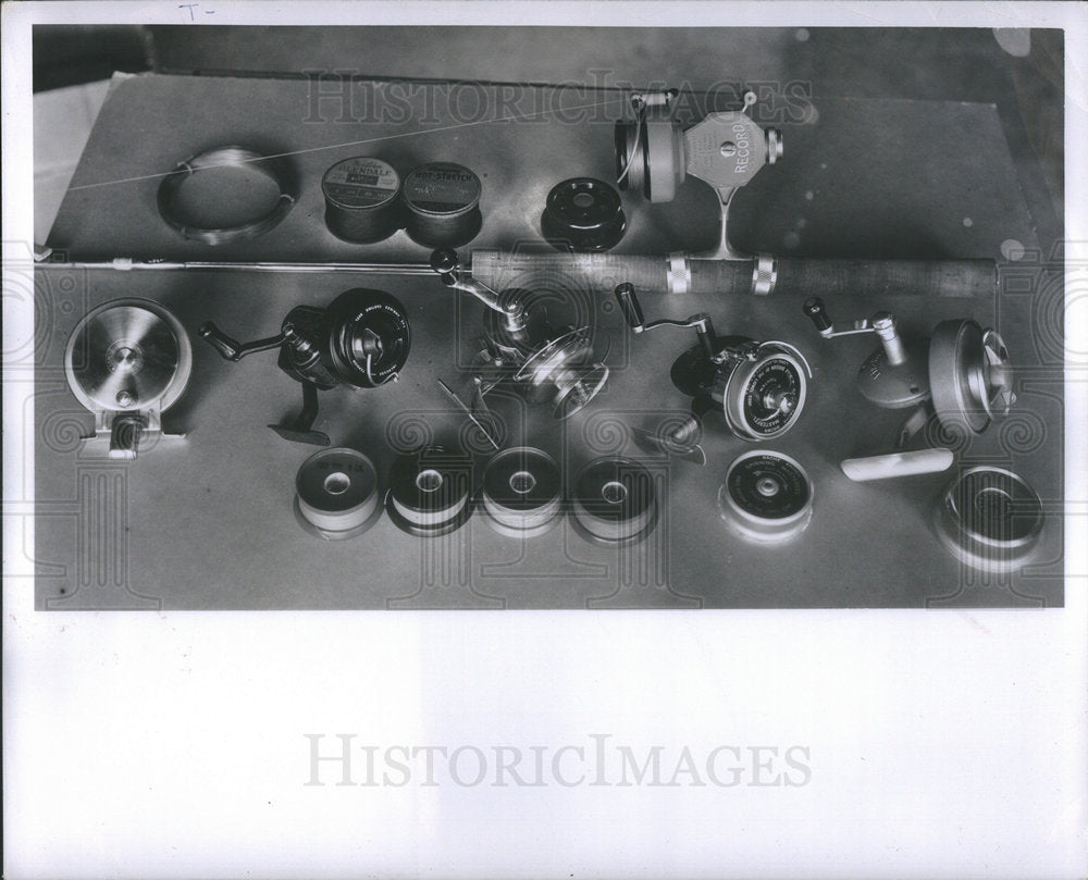 1948 an assortment of fishing reels and equipment - Historic Images