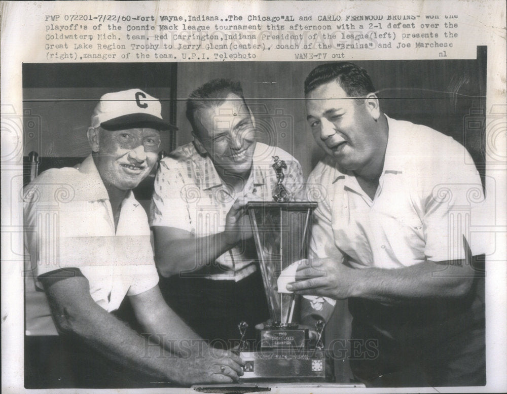 1960  Chicago Al Carlo Fernwood Bruins Connie Mack League Tournament - Historic Images