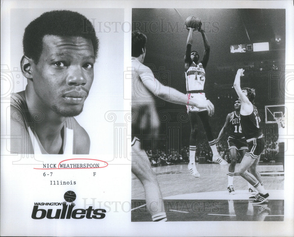 1975 Nick Weatherspoon Washington Bullets - Historic Images