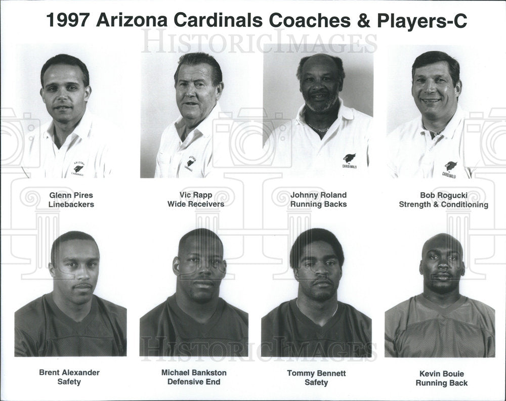 1997 Arizona Cardinals Coaches Players Roster Pires Rapp Roland ...