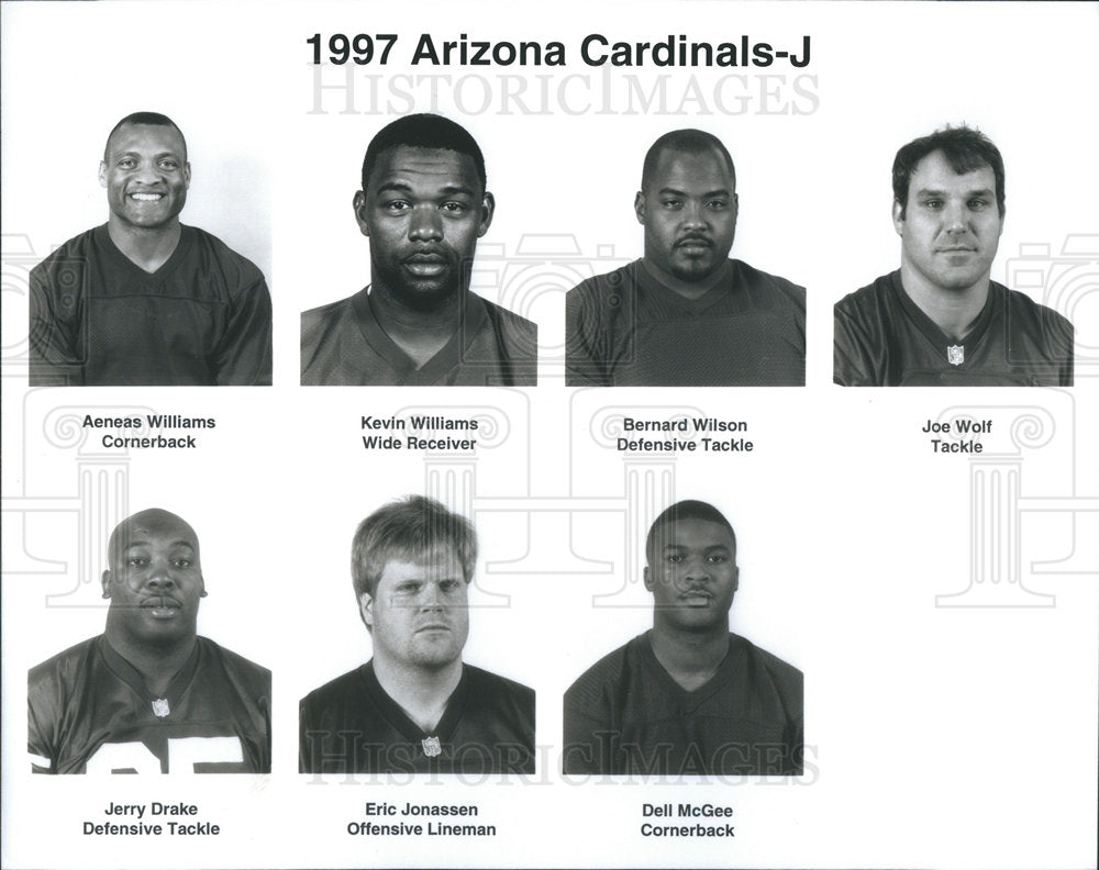 1997 Arizona Cardinals Roster Players Williams Wilson Wolf Drake - Historic Images