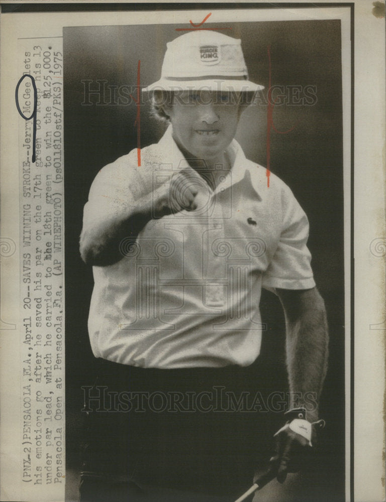 1975 Jerry McGee Professional Golfer Pensacola Open Win - Historic Images