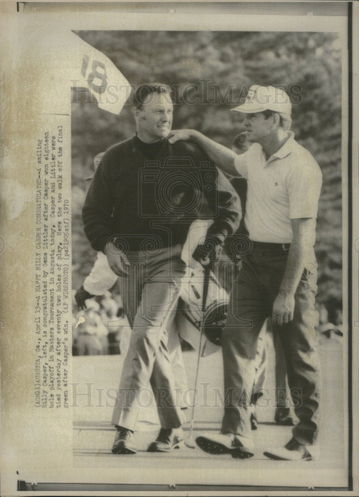 1970 Billy Casper Professional Golfer Gene Littler Masters Tourn. - Historic Images