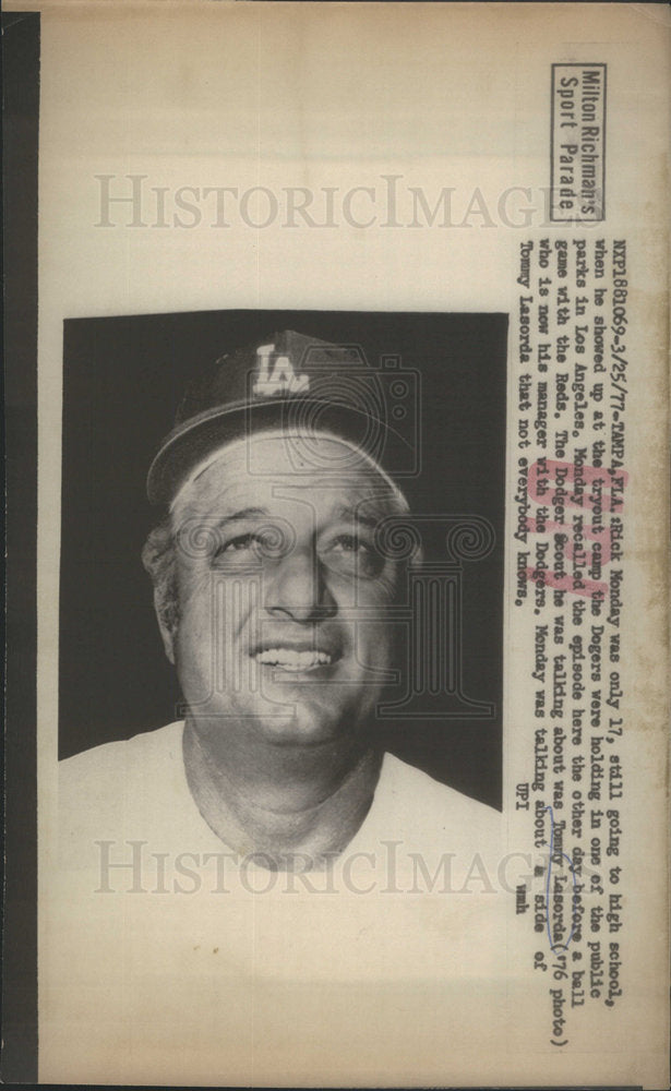 1977 Rick Monday Tommy Lasorda Los Angeles Dodgers - Historic Images