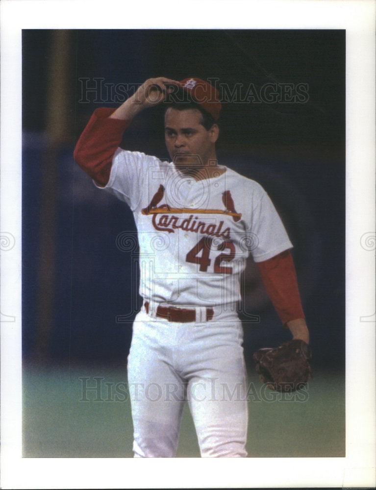 St Louis Cardinals Player Mike Perez In Uniform - Historic Images