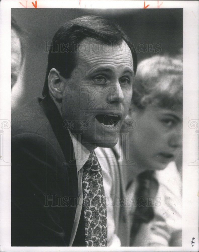 1988  Derril Kipp Maine West Girls Basketball Coach - Historic Images