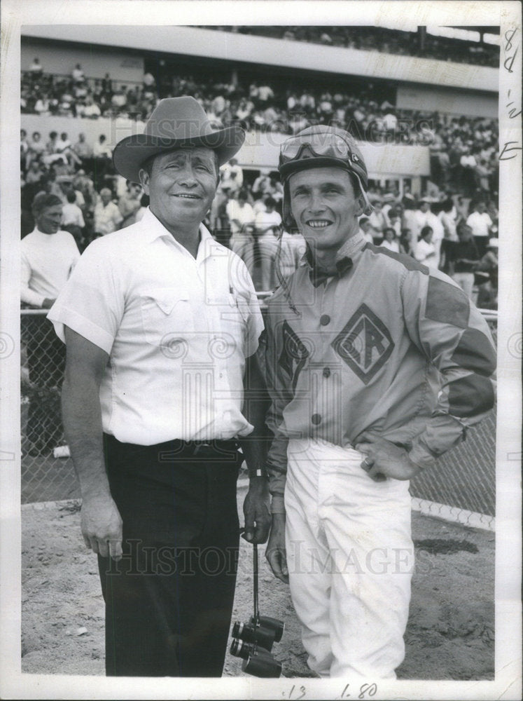 1971 Jockey Lyman &amp; Trainer Bradley Rollins, Centennial Race Track - Historic Images