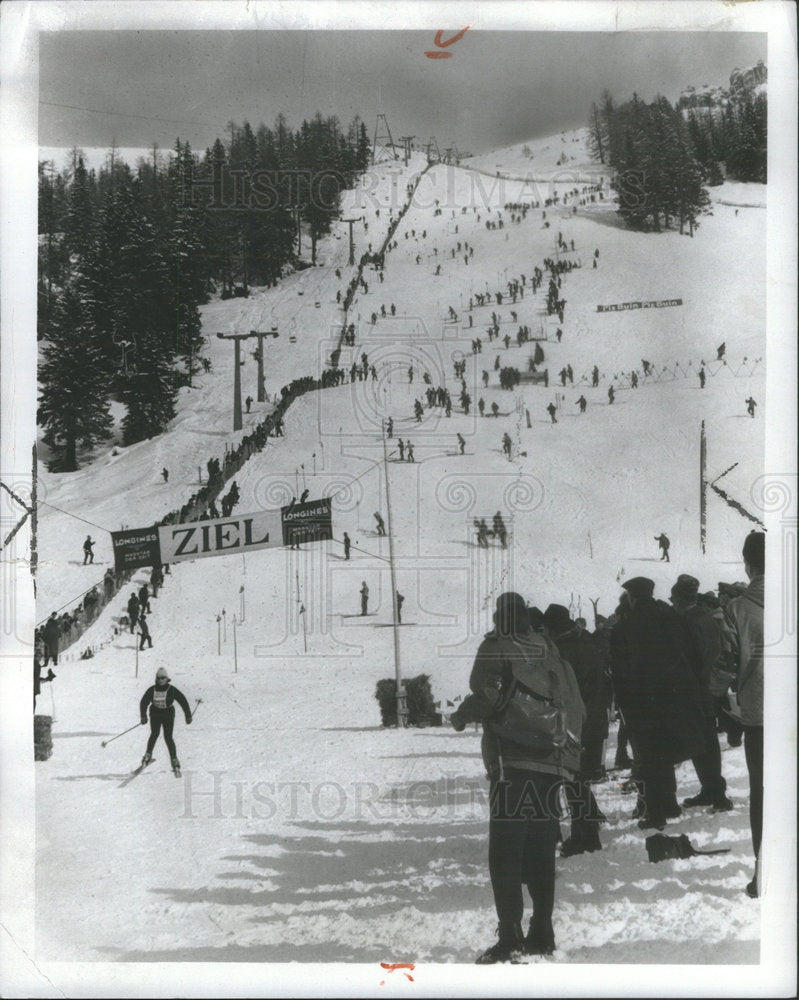 1964 Winter Olympics Skiing Stretch Skill Event Chicago Michigan - Historic Images