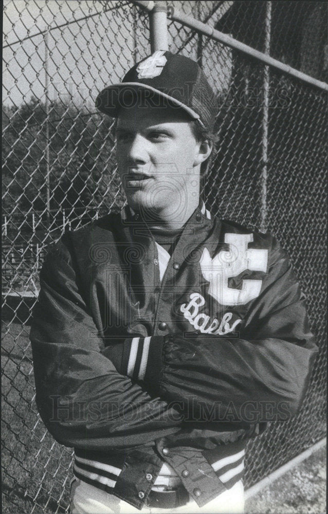 1981 Mark Grent American Baseball Player Joliet Catholic Pitcher - Historic Images