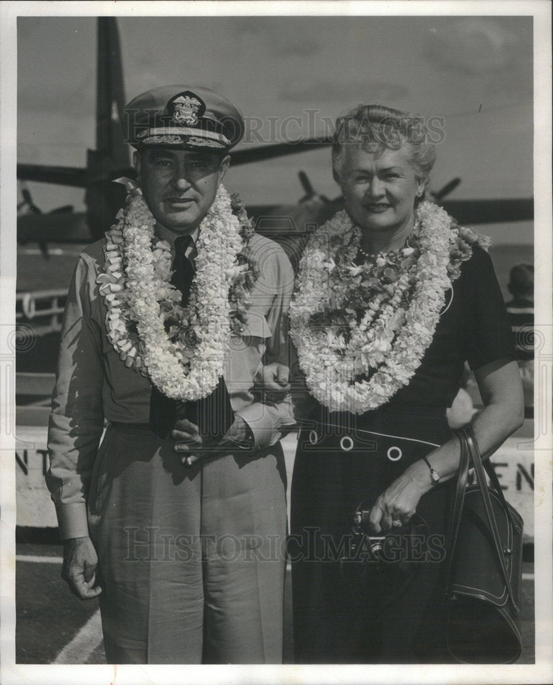 1953 Commander Mine Force Atlantic Fleet Harry Sanders - Historic Images