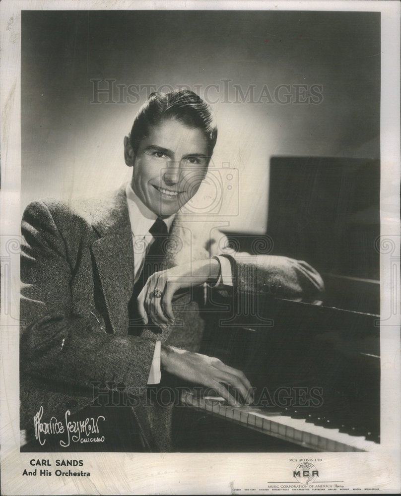 1955 Carl Sands and Orchestra Pianist - Historic Images