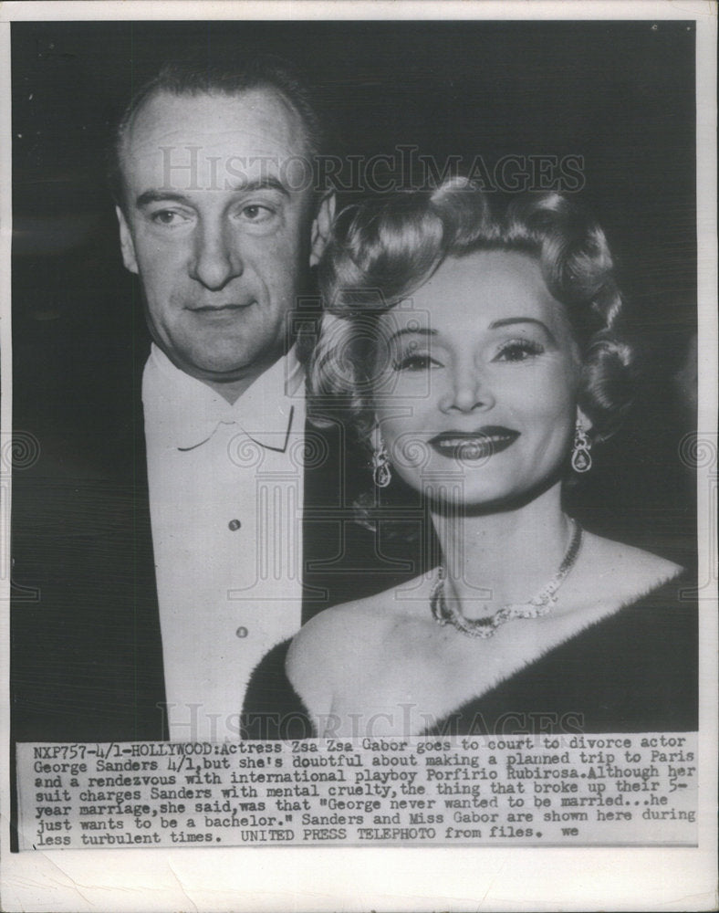 Zsa Zsa Gaber Court Appearance to Divorce Actor George Sanders - Historic Images