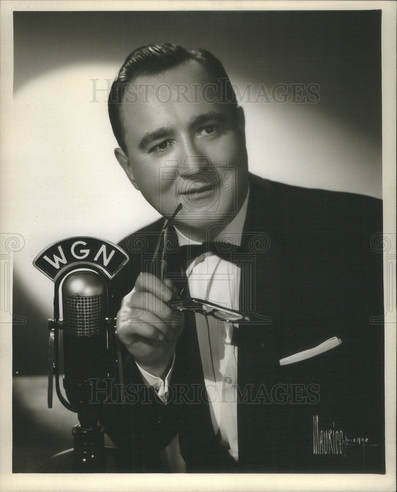 1958 Paul Soliner WGN radio talent - Historic Images