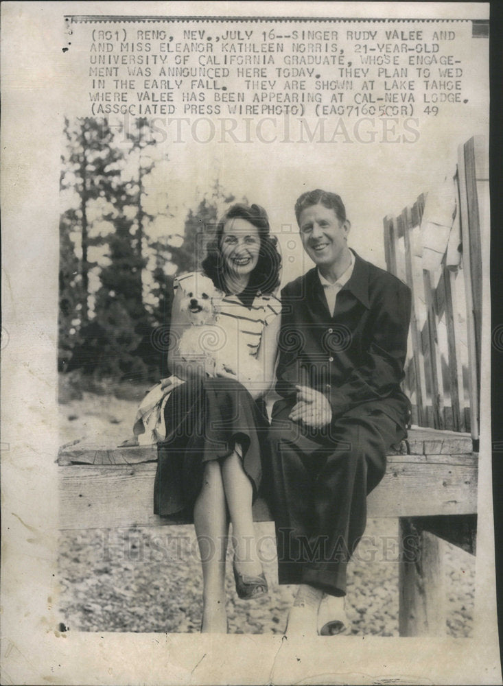 1949 Miss Eleanger Kathleen Norris Singer Rudy Valee - Historic Images