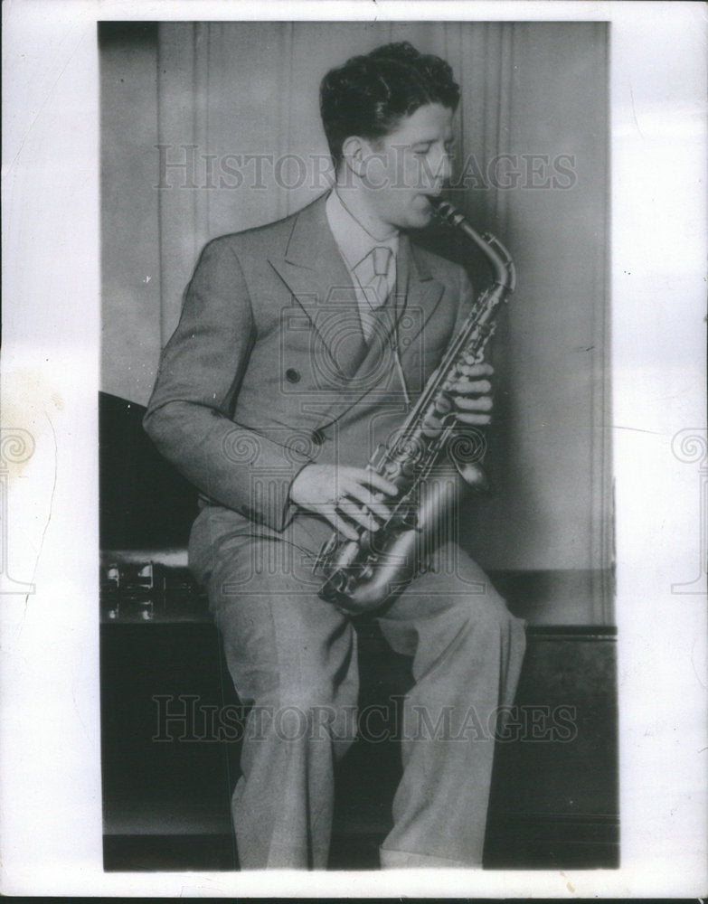 1956 Rudy Vallee Saxophonist - Historic Images