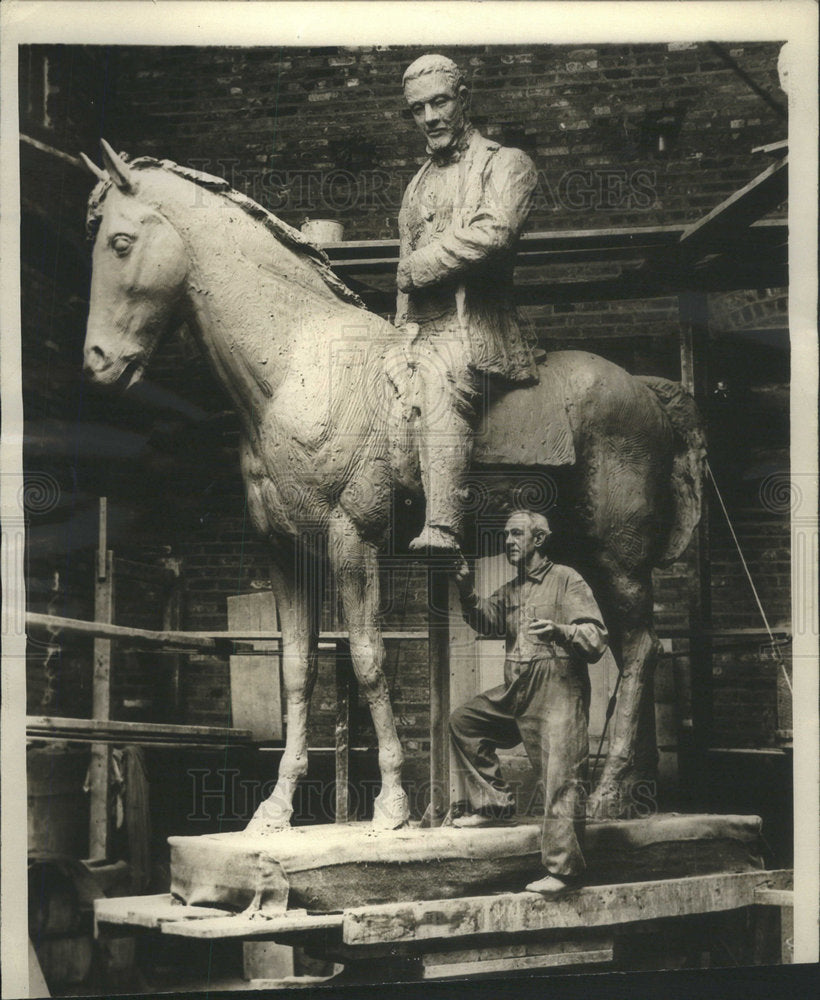 1924 Louis St Lannes French American Sculptor Gassaway Davis Chicago - Historic Images