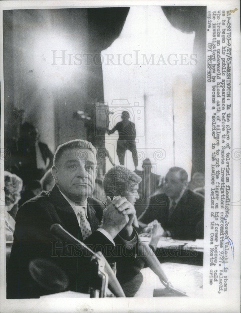 1963 Joseph Valachi Actor - Historic Images