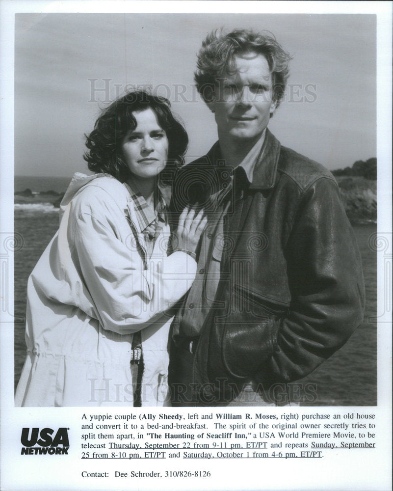 1994 Press Photo The Haunting of Seacliff Inn Ally Sheedy and William R. Moses - Historic Images