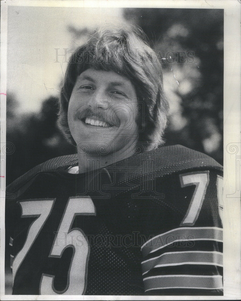 1975 Press Photo JEFF SEVY LINEMAN NFL FOOTBALL - Historic Images