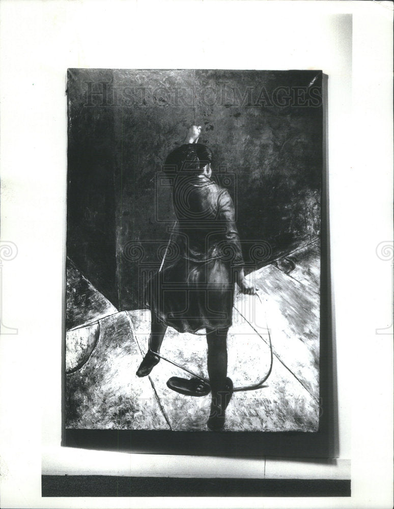 1986 Press Photo CHUCK WALKER ARTIST "JUMP ROPE" PETER MILLER GALLERY - Historic Images