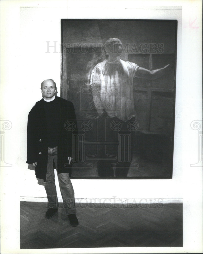 1992 Press Photo ARTIST CHUCK WALKER &quot;SELF PORTRAIT&quot; - Historic Images