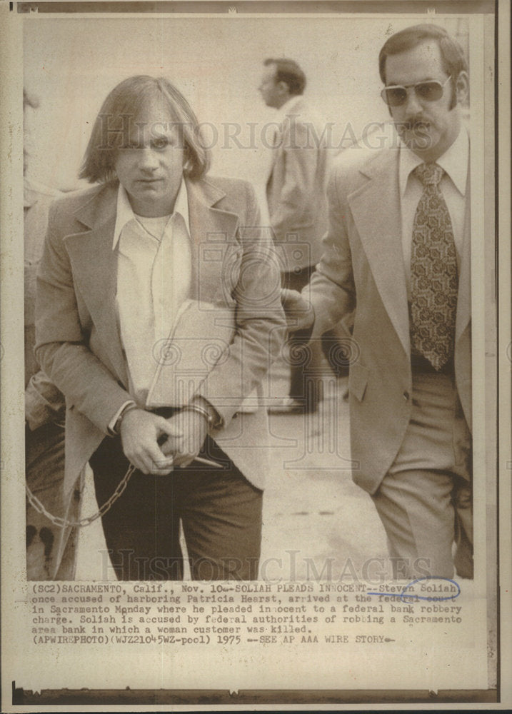 1975 Steven Soliah once accused of herboring Patricia Hearst. - Historic Images