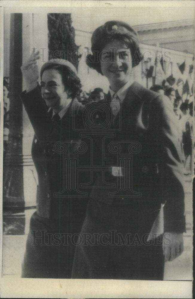 1962 Press Photo Princess Sophia of Greece arrives Athens - Historic Images