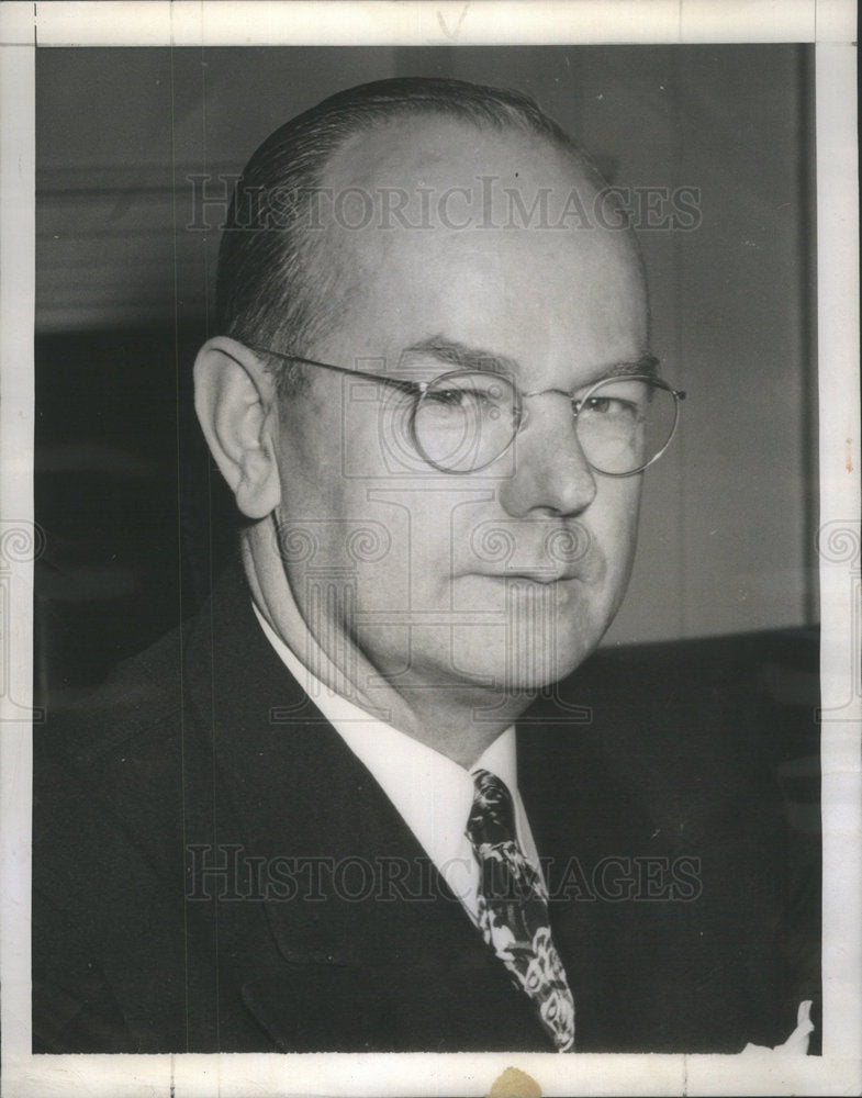 1945 Press Photo John W. Snyder, Federal Loan Administrator - Historic Images