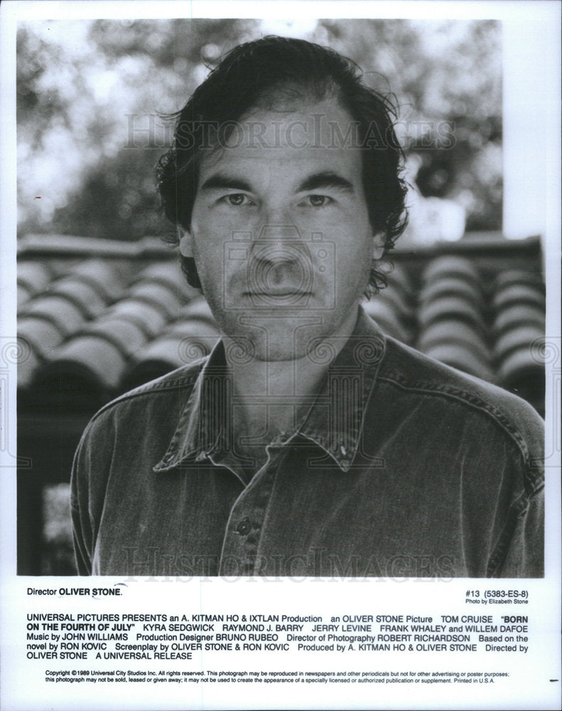 PRESS PHOTO OLIVER STONE AMERICAN FILM DIRECTOR PRODUCER SCREENWRITER - Historic Images